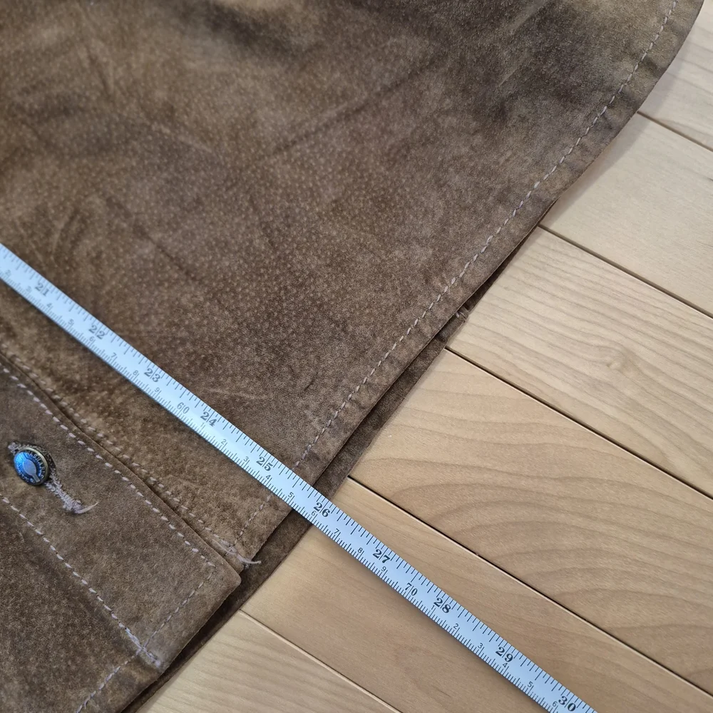 Brown Suede Button-Front  Jacket W2W - Picture 9 of 11